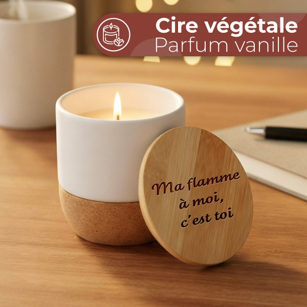 Grande Bougie modèle Texte personnalisée