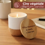 Grande Bougie modèle Texte personnalisée