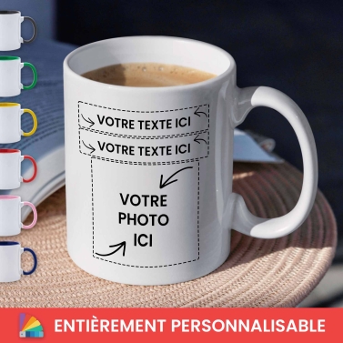 Mug photo et texte personnalisable