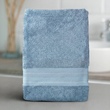 Serviette cobalt luxe personnalisée - 550gr/m²