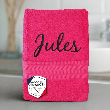 Serviette Rose Indien luxe personnalisée - 550gr/m²