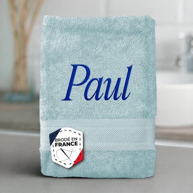 Serviette Bleu Arctic luxe personnalisée - 550gr/m²