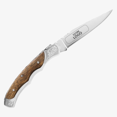Couteau laguiole bois marron personnalisé avec votre logo