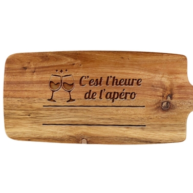 Planche à découper modèle C'est l'heure personnalisée