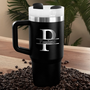 Tasse isotherme personnalisée – Modèle Initiale