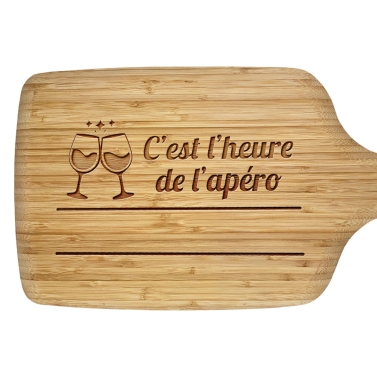 Planche à découper personnalisée - Modèle C'est l'heure