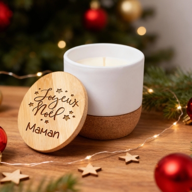 Grande Bougie modèle Noël personnalisée