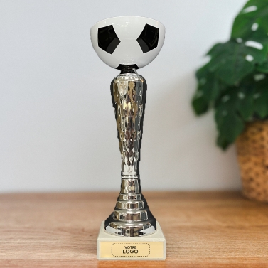 Trophée foot personnalisable avec votre logo