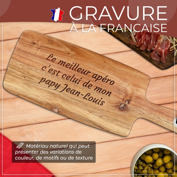 Planche apéro personnalisable avec votre texte