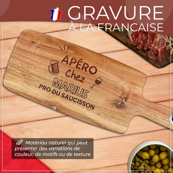 Planche apéro personnalisable avec votre texte
