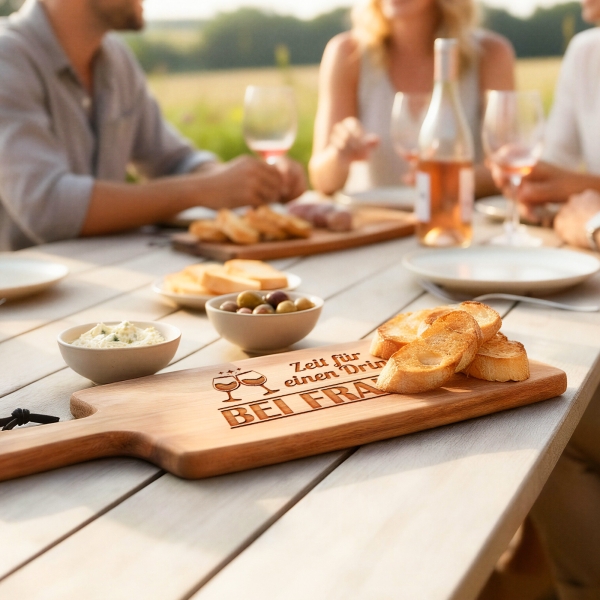Planche à découper modèle C'est l'heure personnalisée
