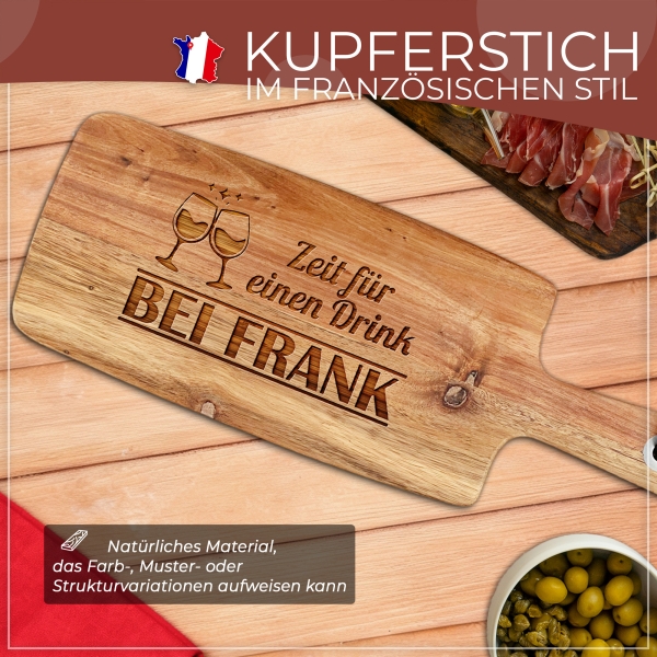 Planche à découper modèle C'est l'heure personnalisée