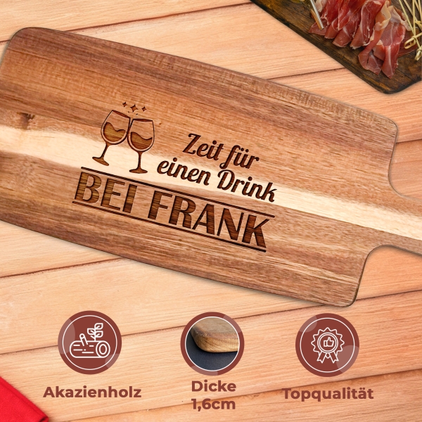 Planche à découper modèle C'est l'heure personnalisée