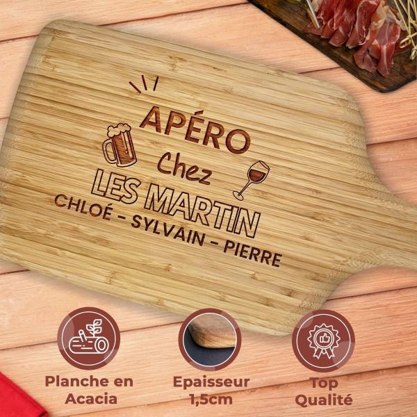 Planche à découper personnalisable – Modèle Famille