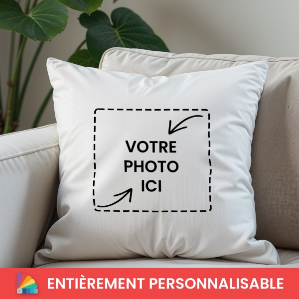 Coussin photo à personnaliser
