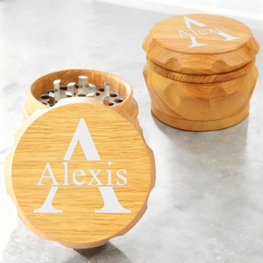 Grinder en bois à personnaliser - Modèle Majuscule