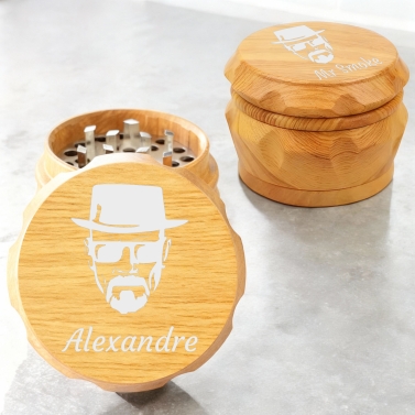 Grinder en bois à graver - Modèle Mr White
