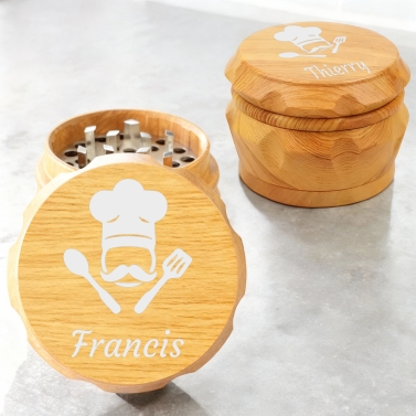 Grinder en bois à graver - Modèle Cuisine