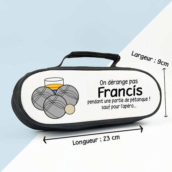 Sacoche pour pétanque personnalisée - Le roi de la pétanque