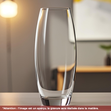 Vase en verre gravé avec votre logo