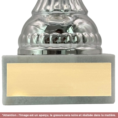 Coupe argentée et dorée personnalisable avec votre logo