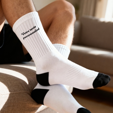 Chaussettes personnalisées texte