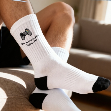 Chaussettes personnalisées texte et icone