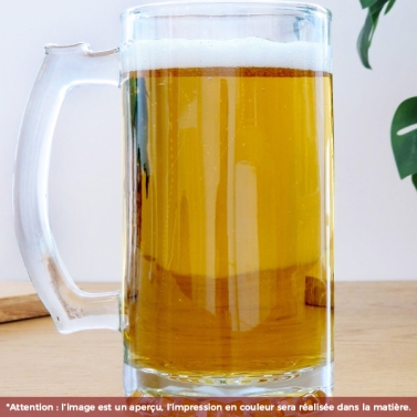 Chope à bière personnalisée avec votre logo