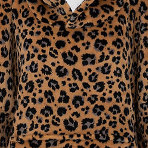 Couverture à capuche léopard personnalisée