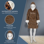 Couverture à capuche léopard personnalisée