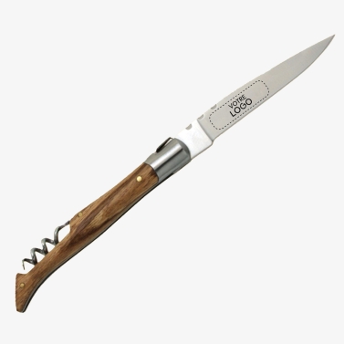 Couteau tire-bouchon en frêne personnalisable avec votre logo