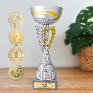 Coupe or et argent personnalisée avec votre logo - 11 modèles