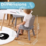 Chaise enfant grise à personnaliser