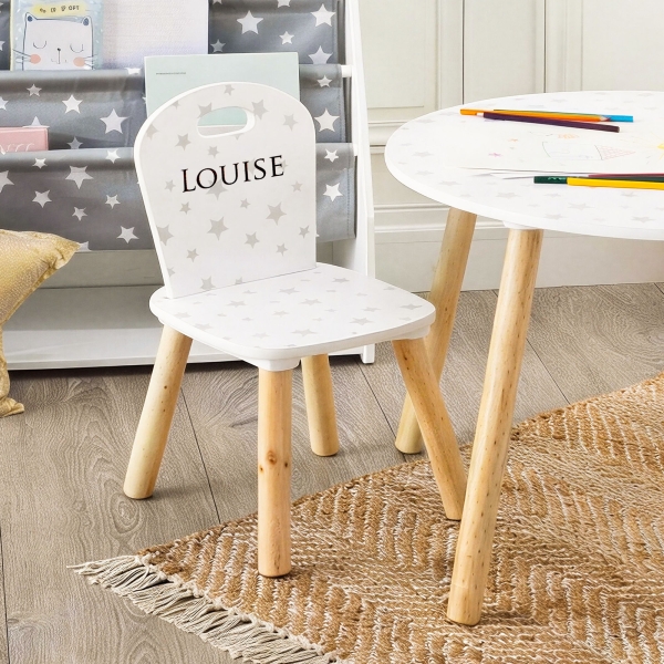 Chaise enfant étoile à personnaliser