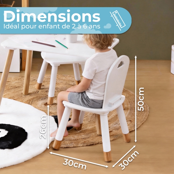 Chaise enfant blanche à personnaliser