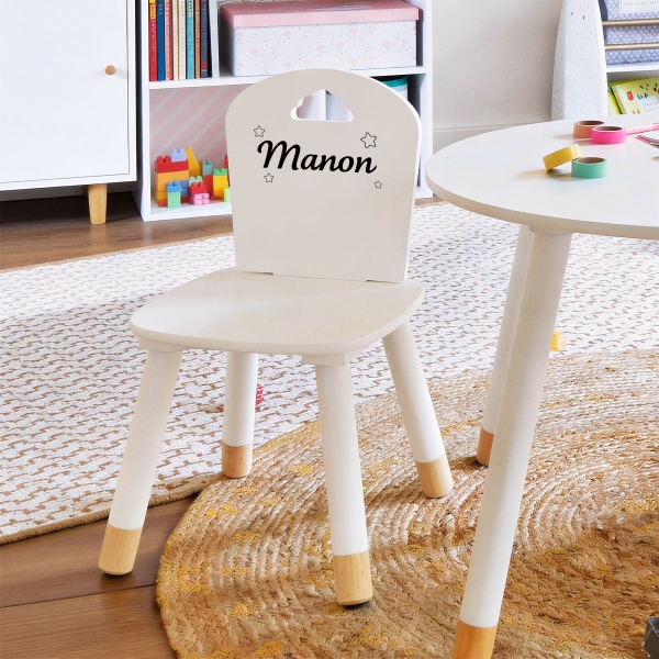 Chaise enfant blanche à personnaliser