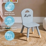 Chaise enfant grise à personnaliser