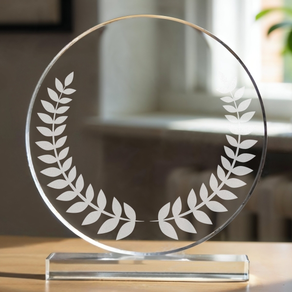 Trophée en verre personnalisé - Grand modèle - Top 1