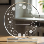 Trophée en verre personnalisé - Grand modèle - Entreprise