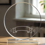 Trophée en verre personnalisable - Grand modèle - Texte