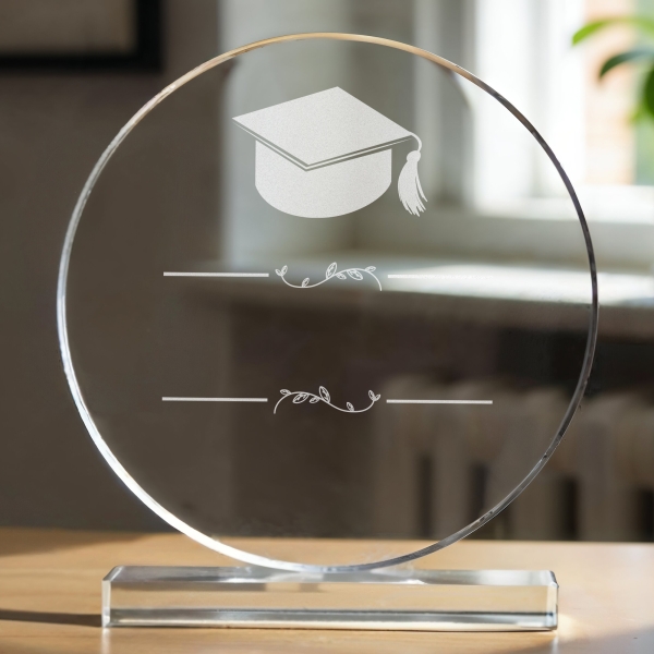 Trophée en verre personnalisable - Grand modèle - Diplôme