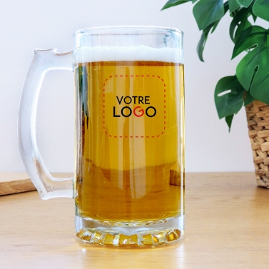 Chope à bière personnalisée avec votre logo