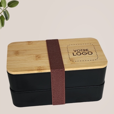 Lunchbox double personnalisable avec votre logo
