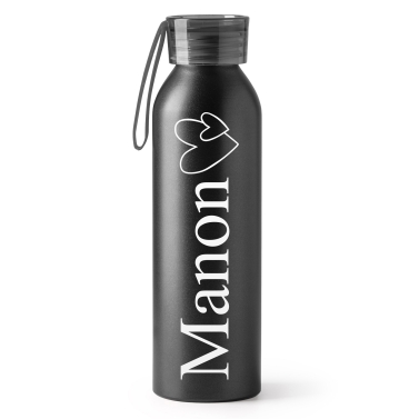 Gourde noire à graver avec votre prénom