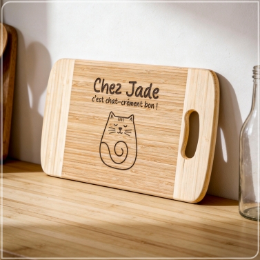 Planche en bambou - Cadeau pour collègue