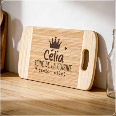 Planche en bambou - Cadeau pour soeur
