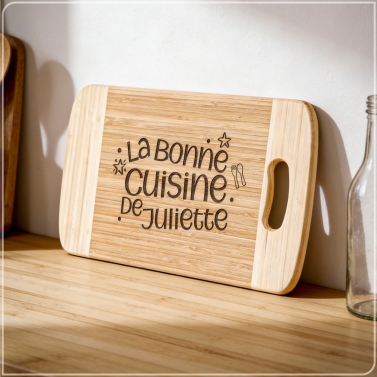 Planche en bambou - Cadeau pour maman