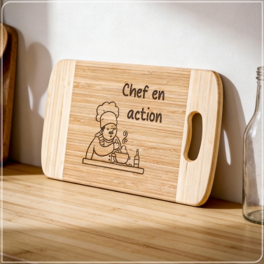Planche en bambou - Cadeau pour papi