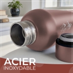 Gourde isotherme personnalisable rose