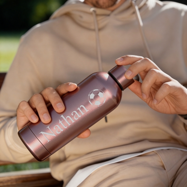 Gourde isotherme personnalisable rose